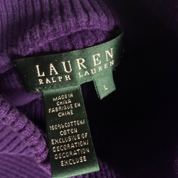 Ralph LaurenMock turtleneck sweater, size L, cotton, long sleeve - Picture 3 of 3